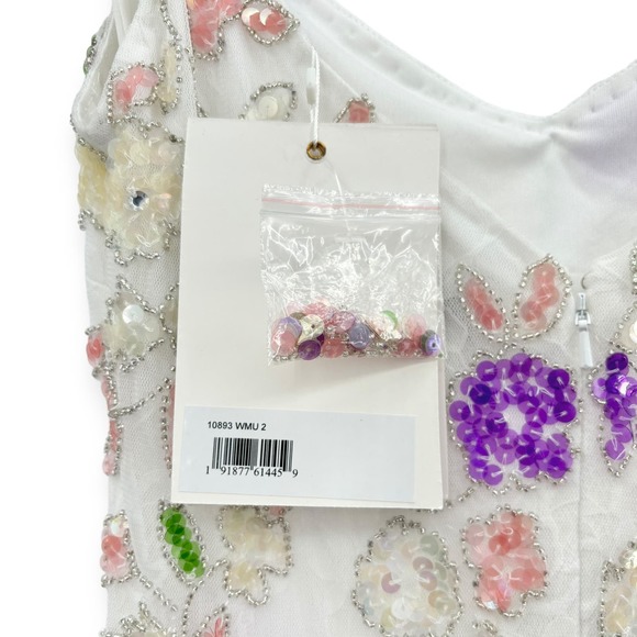 Mac Duggal Embellished Lace Sleeveless V-neck Thigh Slit Gown 10893 NEW Size 2 - Picture 12 of 16